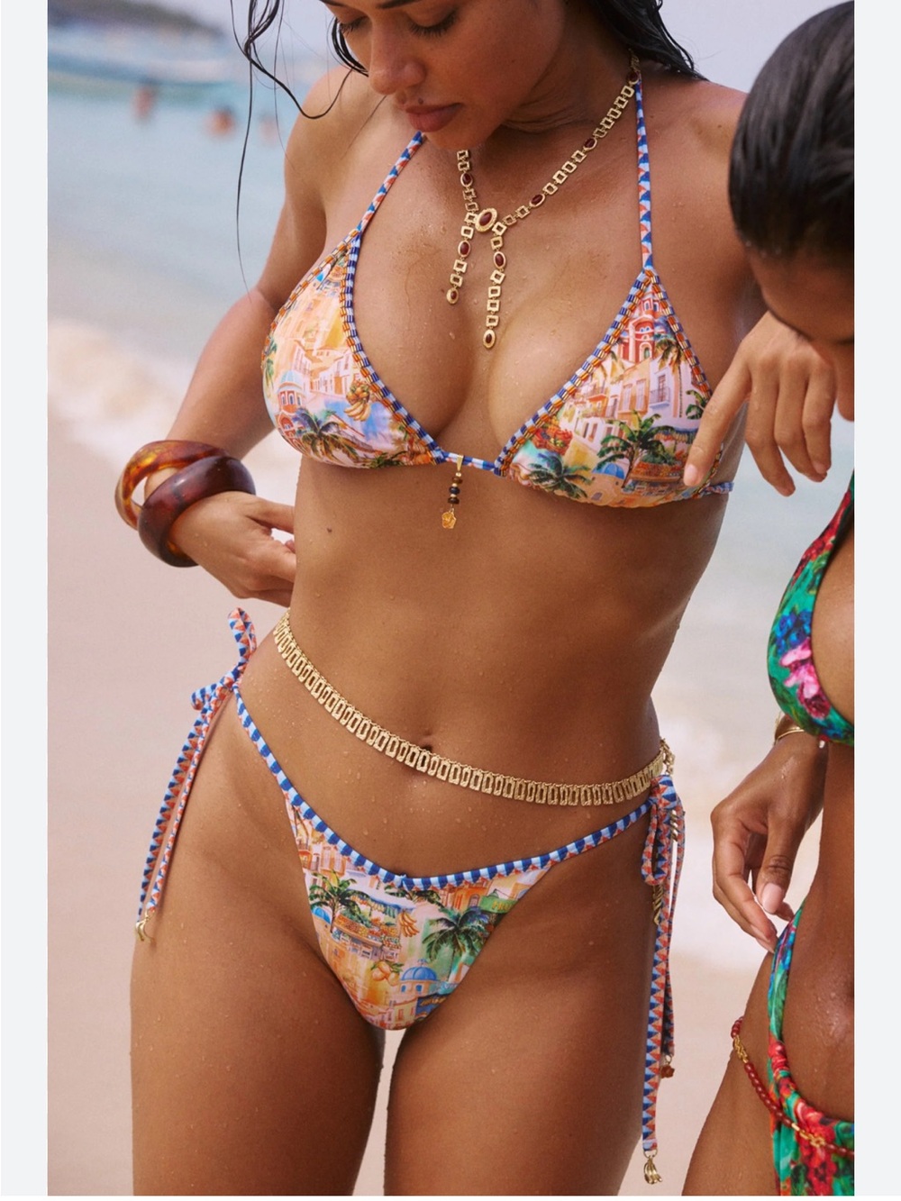 Bydee Bikini Set Barcelona Top & Malaga Bottom Cartagena NWT Thong Triangle Swim